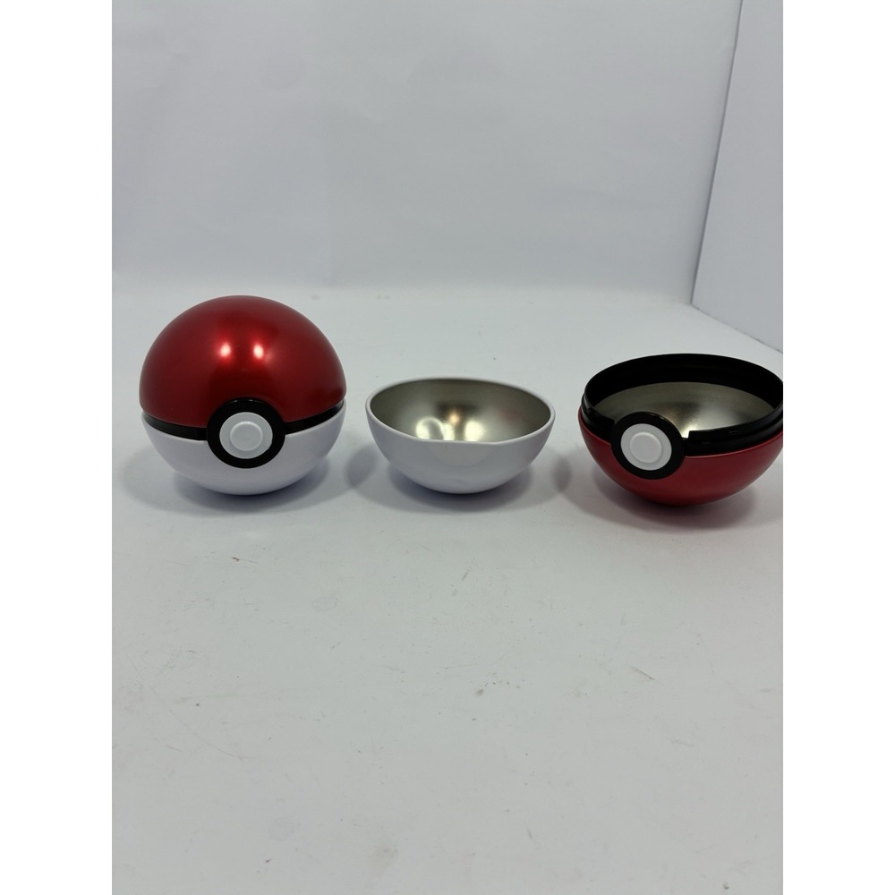 Pokeball Pokemon Collectible Tin: Red and White (Empty) Set of 2